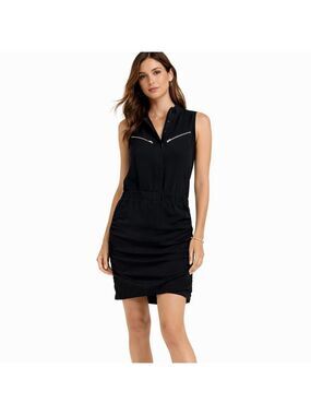 *IRO Silk Blend Utility black sleeveless dress, Size 36